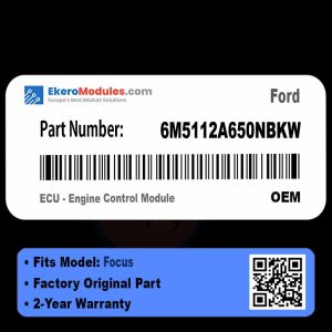 6M5112A650NBKW ECU - Engine Control Module | Ford Focus | Genuine OEM Part