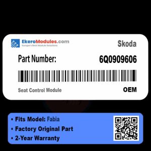 6Q0909606 Seat Control Module | Skoda Fabia | Genuine OEM Part