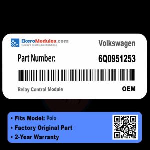 6Q0951253 Relay Control Module | Volkswagen Polo | Genuine OEM Part