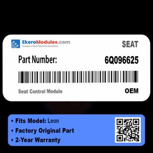6Q096625 Seat Control Module | SEAT Leon | Genuine OEM Part
