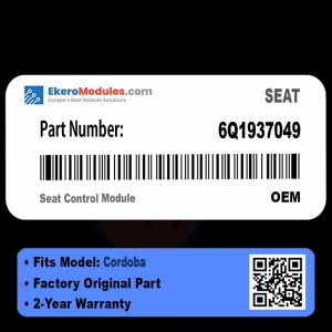 6Q1937049 Seat Control Module | SEAT Cordoba | Genuine OEM Part