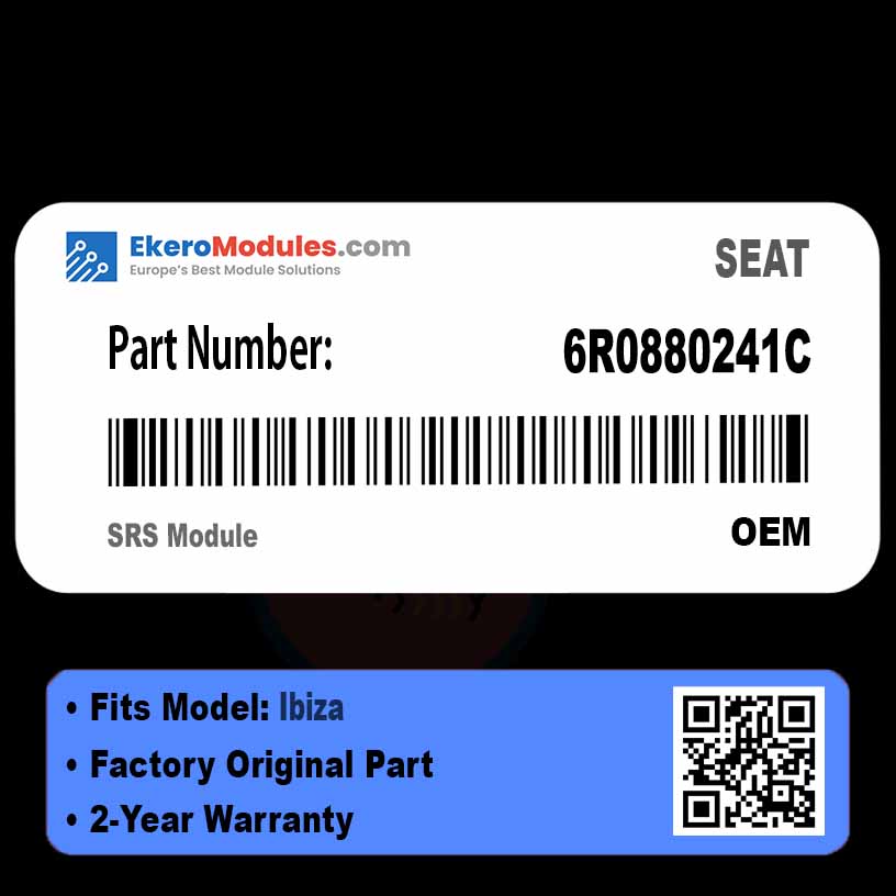 6R0880241C SRS Module | SEAT Ibiza | Genuine OEM Part