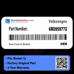 6R0959772 Seat Control Module | Volkswagen Up | Genuine OEM Part