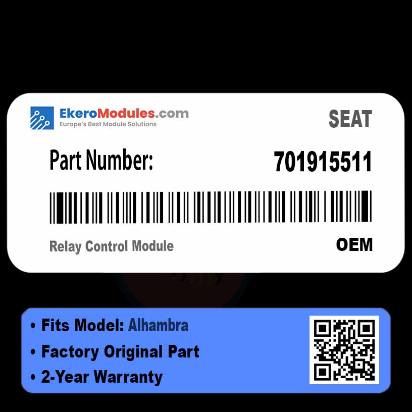 701915511 Relay Control Module | SEAT Alhambra | Genuine OEM Part