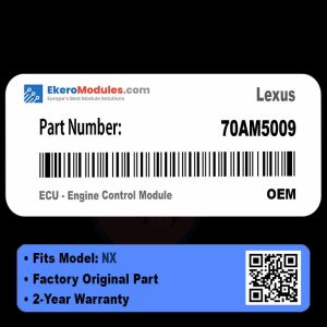 70AM5009 ECU - Engine Control Module | Lexus NX | Genuine OEM Part