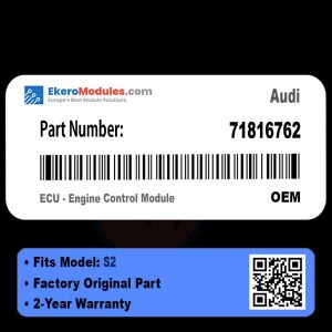 71816762 ECU - Engine Control Module | Audi S2 | Genuine OEM Part