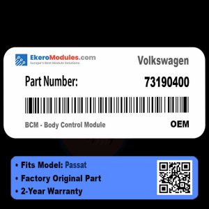 73190400 BCM - Body Control Module | Volkswagen Passat | Genuine OEM Part