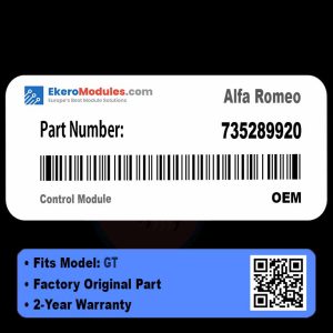 735289920 Control Module | Alfa Romeo GT | Genuine OEM Part
