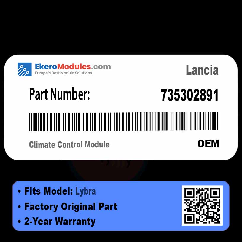735302891 Climate Control Module | Lancia Lybra | Genuine OEM Part
