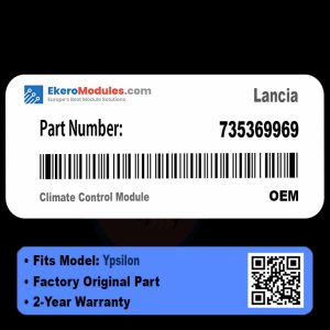 735369969 Climate Control Module | Lancia Ypsilon | Genuine OEM Part