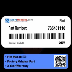 735451110 Control Module | Fiat 500 | Genuine OEM Part