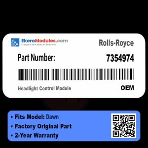 7354974 Headlight Control Module | Rolls-Royce Dawn | Genuine OEM Part