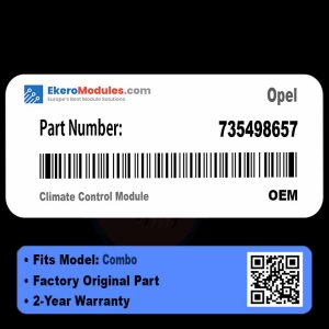 735498657 Climate Control Module | Opel Combo | Genuine OEM Part