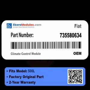735580634 Climate Control Module | Fiat 500L | Genuine OEM Part