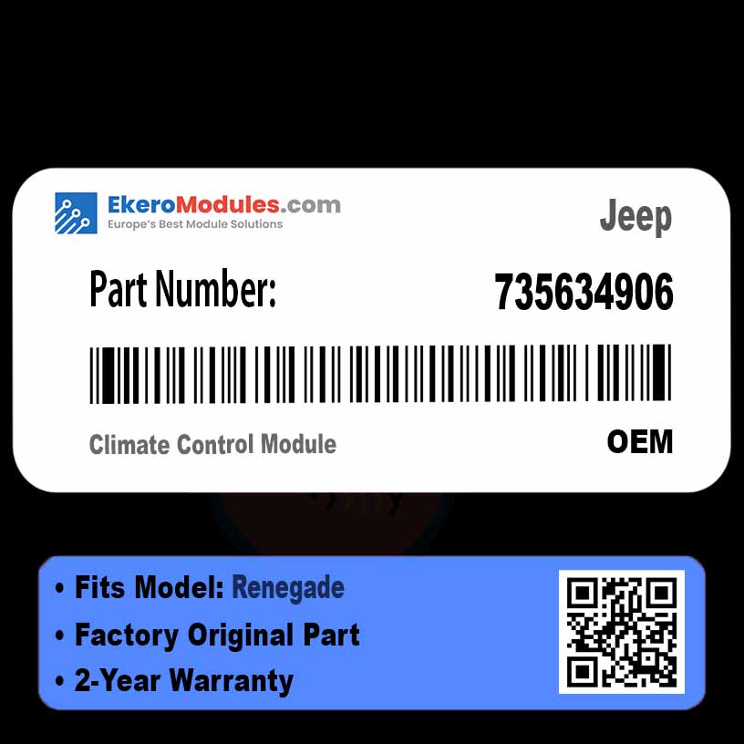 735634906 Climate Control Module | Jeep Renegade | Genuine OEM Part