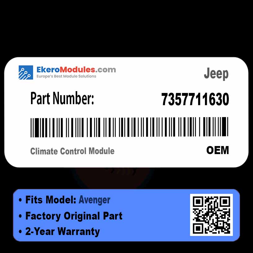 7357711630 Climate Control Module | Jeep Avenger | Genuine OEM Part