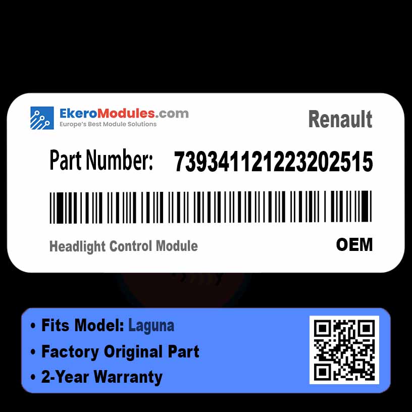 739341121223202515 Headlight Control Module | Renault Laguna | Genuine OEM Part