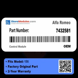 7432581 Control Module | Alfa Romeo 156 | Genuine OEM Part