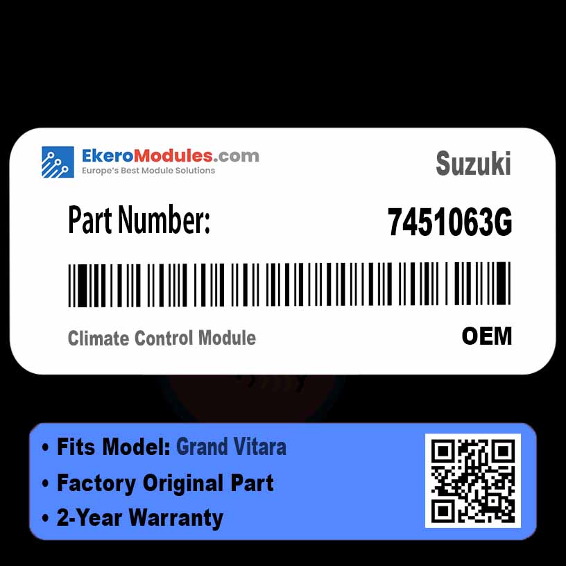 7451063G Climate Control Module | Suzuki Grand Vitara | Genuine OEM Part