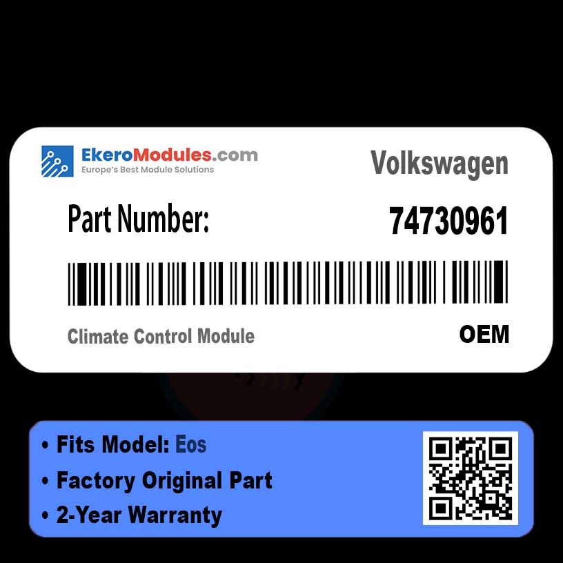 74730961 Climate Control Module | Volkswagen Eos | Genuine OEM Part