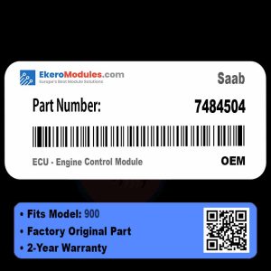 7484504 ECU - Engine Control Module | Saab 900 | Genuine OEM Part