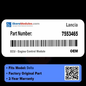 7553465 ECU - Engine Control Module | Lancia Delta | Genuine OEM Part