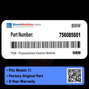 756085601 TCM - Transmission Control Module | BMW X3 | Genuine OEM Part