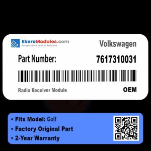 7617310031 Radio Receiver Module | Volkswagen Golf | Genuine OEM Part