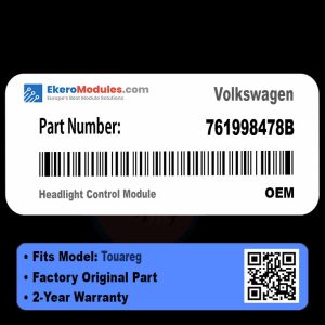 761998478B Headlight Control Module | Volkswagen Touareg | Genuine OEM Part