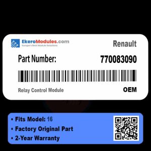 770083090 Relay Control Module | Renault 16 | Genuine OEM Part