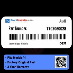 7702050028 Immoblizer Module | Audi A4 | Genuine OEM Part
