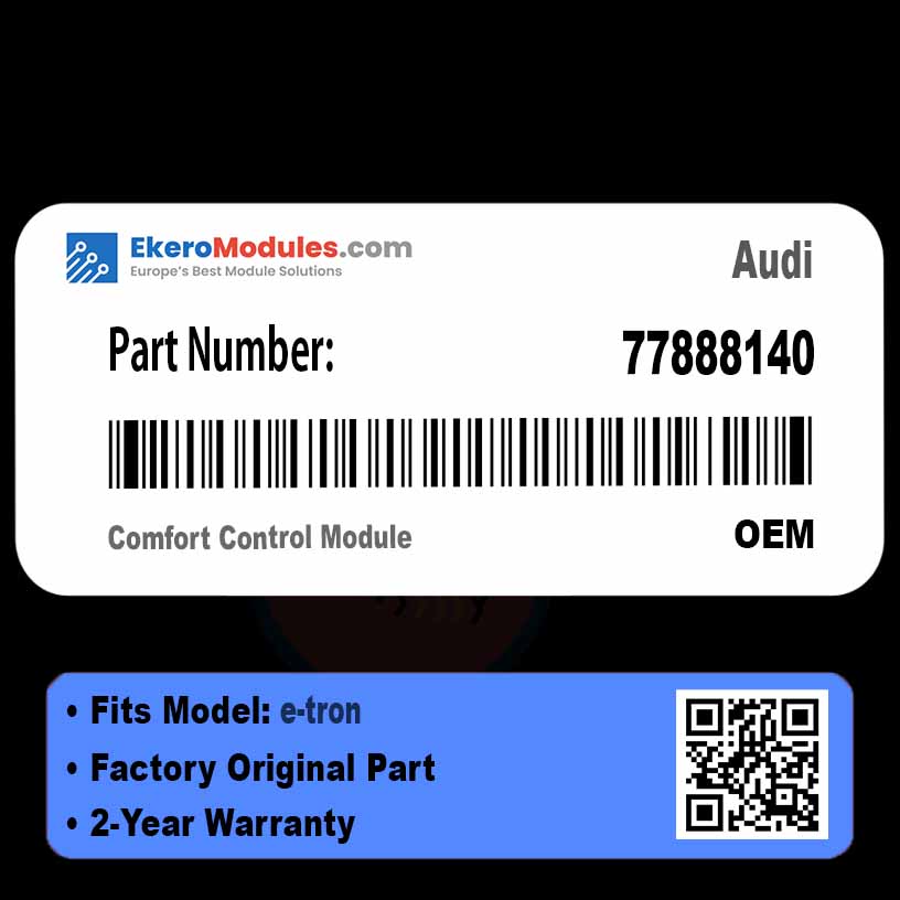 77888140 Comfort Control Module | Audi e-tron | Genuine OEM Part