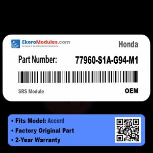 77960-S1A-G94-M1 SRS Module | Honda Accord | Genuine OEM Part