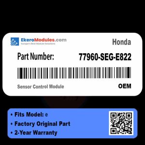 77960-SEG-E822 Sensor Control Module | Honda e | Genuine OEM Part