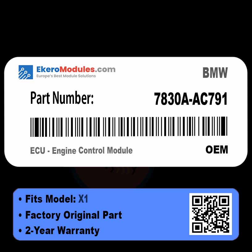 7830A-AC791 ECU - Engine Control Module | BMW X1 | Genuine OEM Part