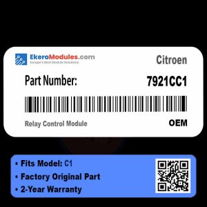 7921CC1 Relay Control Module | Citroen C1 | Genuine OEM Part