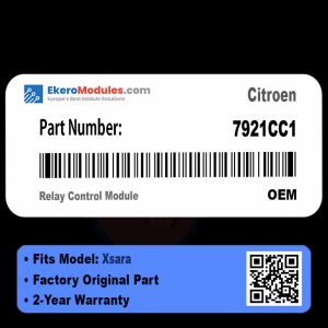 7921CC1 Relay Control Module | Citroen Xsara | Genuine OEM Part