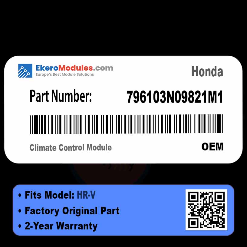 796103N09821M1 Climate Control Module | Honda HR-V | Genuine OEM Part