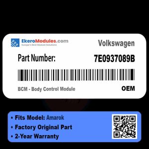 7E0937089B BCM - Body Control Module | Volkswagen Amarok | Genuine OEM Part