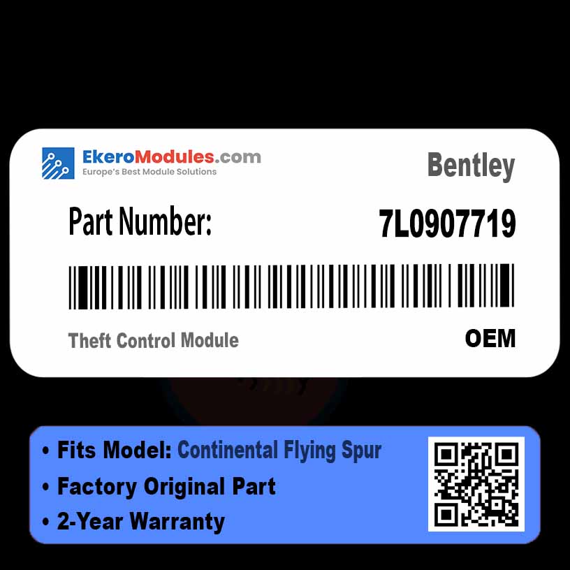 7L0907719 Theft Control Module | Bentley Continental Flying Spur | Genuine OEM Part