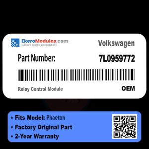7L0959772 Relay Control Module | Volkswagen Phaeton | Genuine OEM Part
