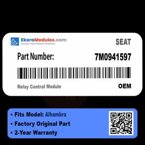 7M0941597 Relay Control Module | SEAT Alhambra | Genuine OEM Part