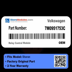 7M0951753C Relay Control Module | Volkswagen Sharan | Genuine OEM Part