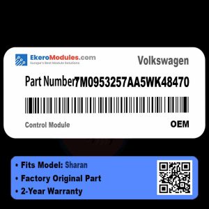 7M0953257AA5WK48470 Control Module | Volkswagen Sharan | Genuine OEM Part