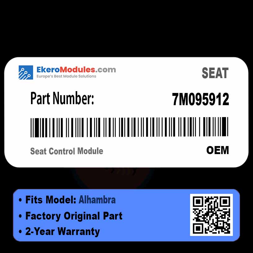 7M095912 Seat Control Module | SEAT Alhambra | Genuine OEM Part