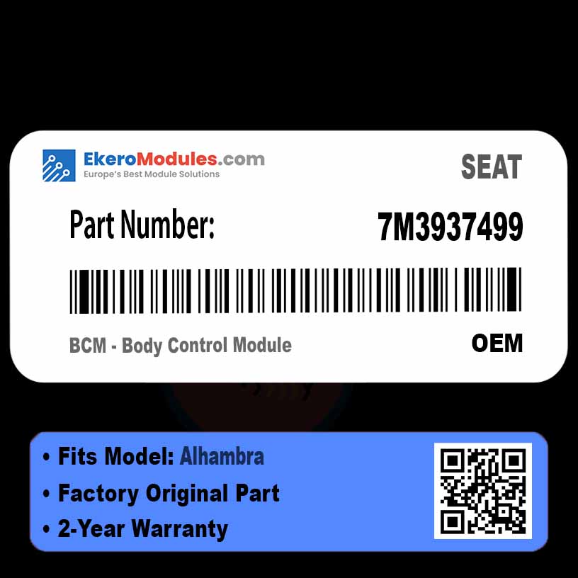 7M3937499 BCM - Body Control Module | SEAT Alhambra | Genuine OEM Part