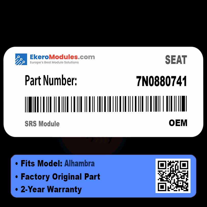 7N0880741 SRS Module | SEAT Alhambra | Genuine OEM Part