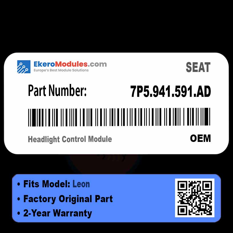 7P5.941.591.AD Headlight Control Module | SEAT Leon | Genuine OEM Part