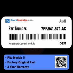 7PP.941.571.AC Headlight Control Module | Audi S8 | Genuine OEM Part