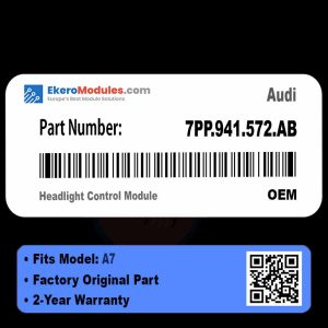 7PP.941.572.AB Headlight Control Module | Audi A7 | Genuine OEM Part